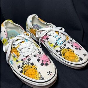 EUC Vans SpongeBob SquarePants Character Low Cut Sneakers Mens 9 Women’s 10.5